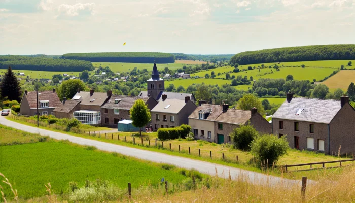 Vue panoramique de Dalhem, une belle commune idéale pour réaliser un état des lieux Dalhem immobilier fiable et rigoureux.